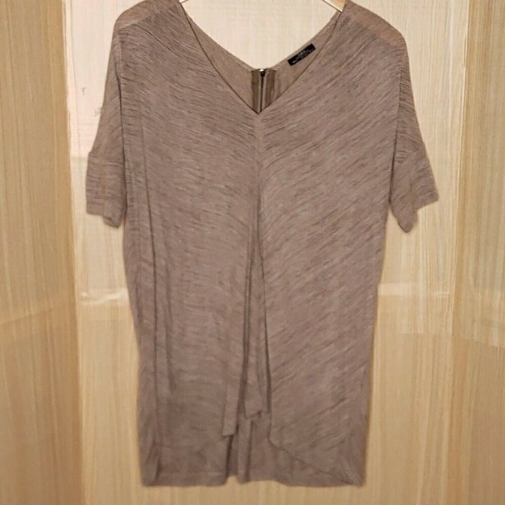 Zara Web Collection Womens Dolman Sleeve Knit Top With Back Zipper Detail Small